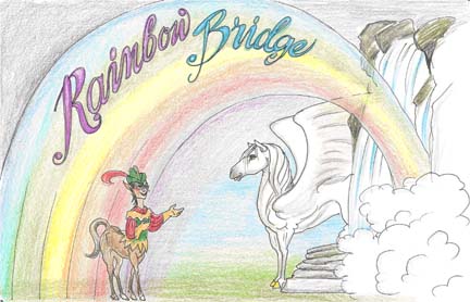 Azam, the young Pegasus, may give you a ride across the Rainbow Bridge, so you can see the world from his viewpoint!